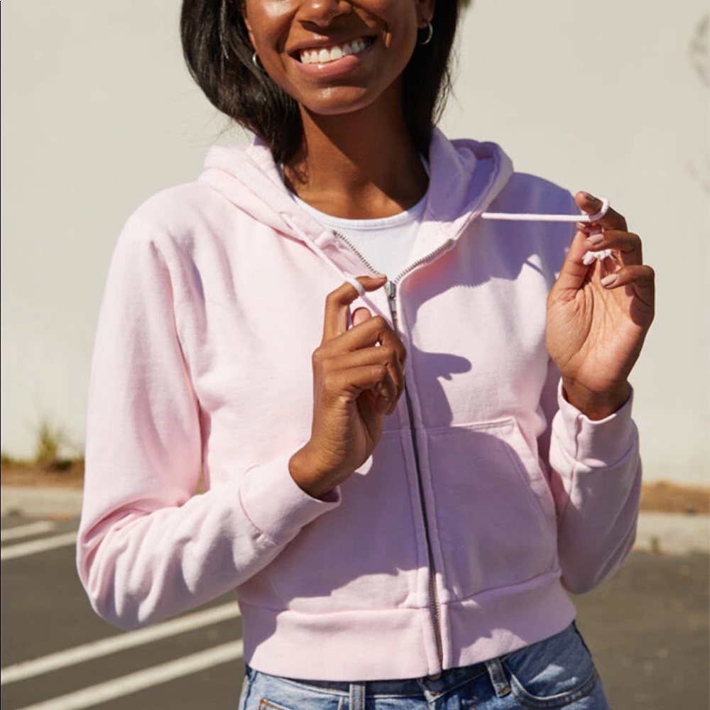 John Galt Crystal Hoodie - Light Pink